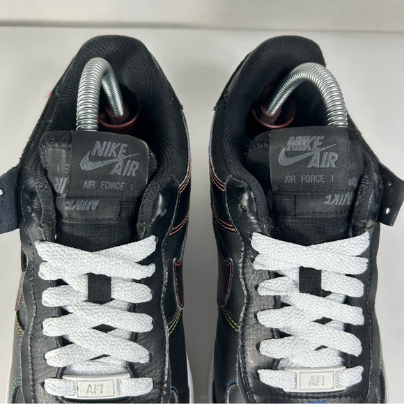 Nike Air Force 1 Shadow Rainbow Pride LGBTQ Black Shoe DJ5998-001; Womens Size 9 - Picture 7 of 16